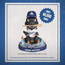 LA Dodgers Vs SD Padres Godzilla Bobblehead