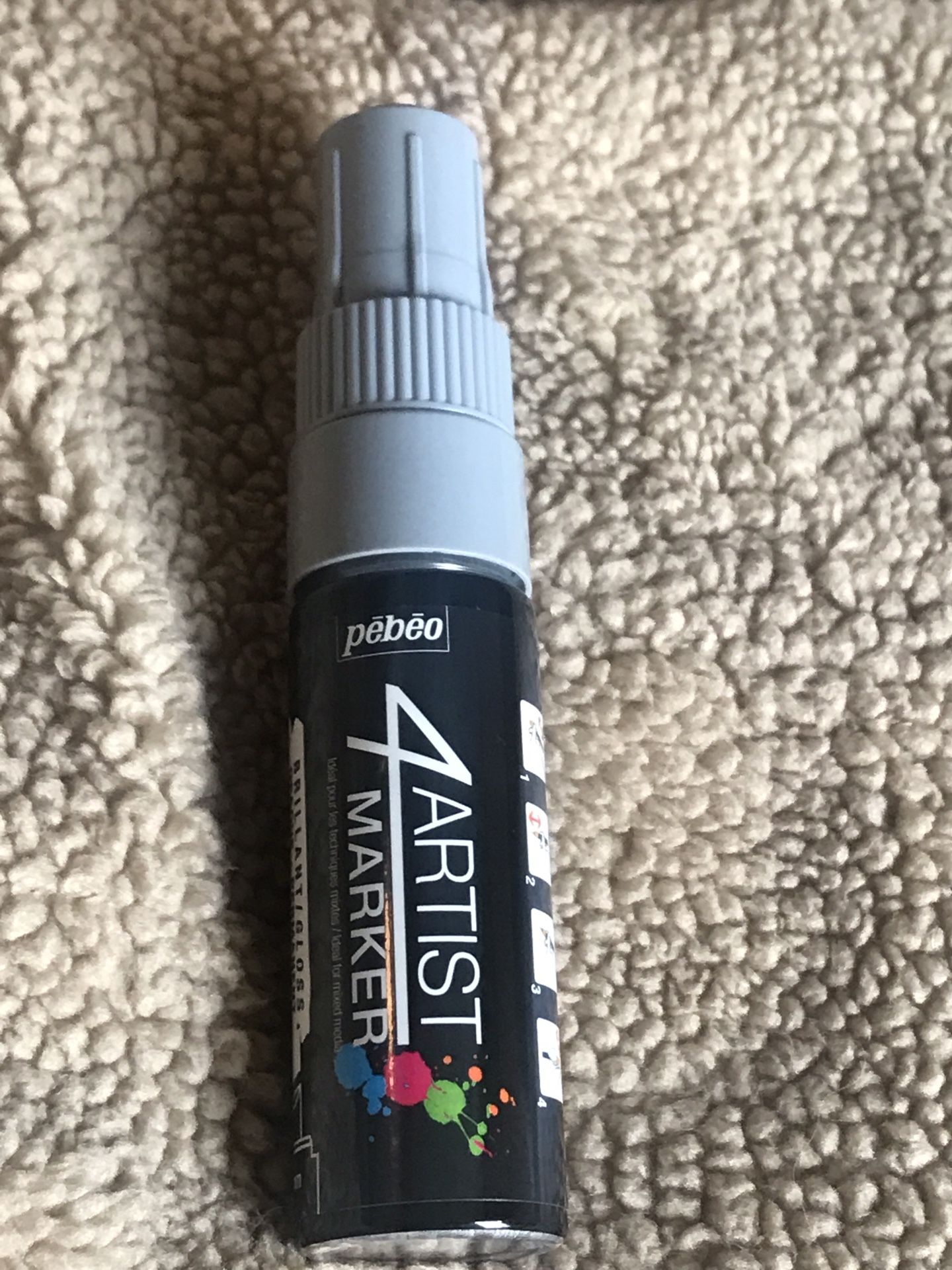 Pebeo 4Artist Oil Gloss Grey Permanent 8mm Pen/Marker