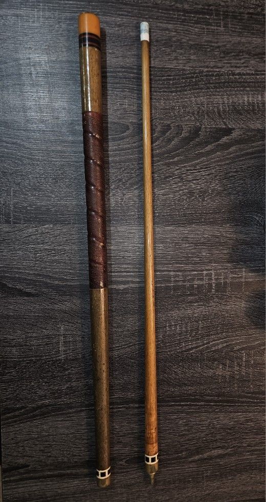 2-Piece Wood Pool Cue Billiard Heavy Stick
