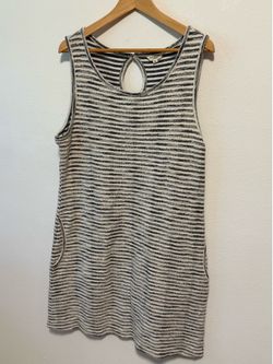 MAX STUDIO LONDON Womens Dress Size XL Striped Sleeveless Keyhole Pocket  Cute!!