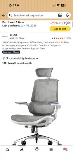 SIHOO M59AS Ergonomic Office Chair