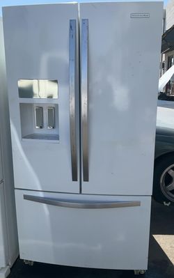 Kitchen Aid French Door  White Refrigerator

