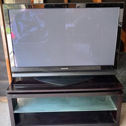 Panasonic 50-in plasma TV & stand