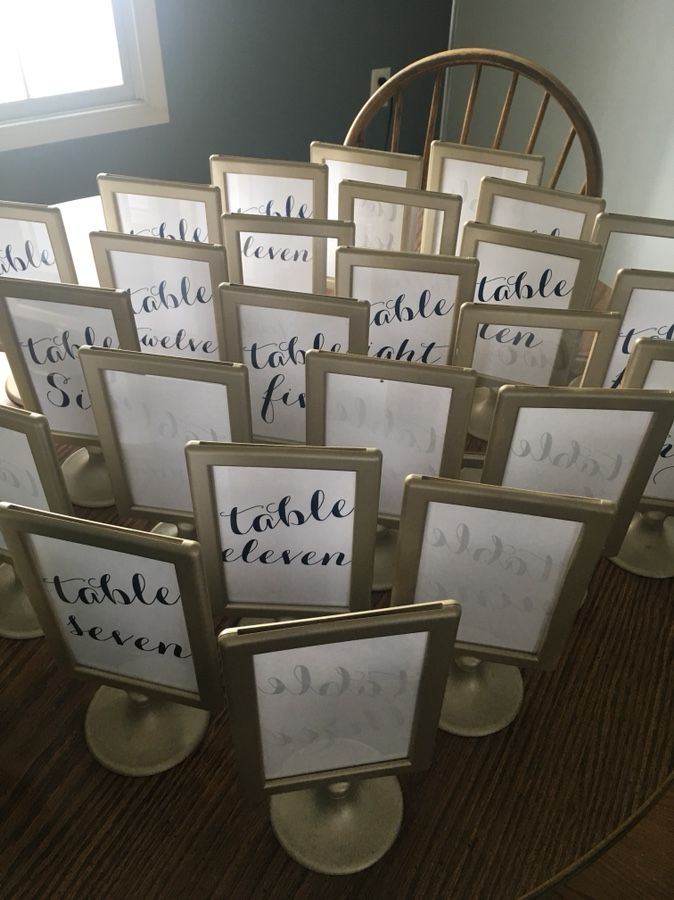 Antique gold Tolsby frames - wedding - bridal - showers - table numbers - centerpieces