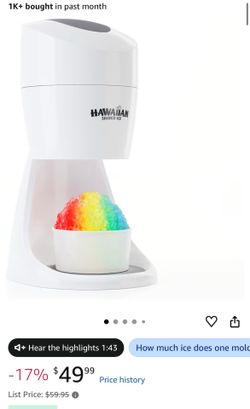 Hawaiian shaved ice 🍧 machine.