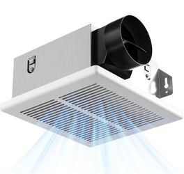 Amico Bathroom Exhaust Fan, 1.0 Sones, 80 CFM, Low Noise, Ceiling Mounted Retrofit Ventilation Fans, 4 Inch Duct, No Attic Access Needed- UL Certified