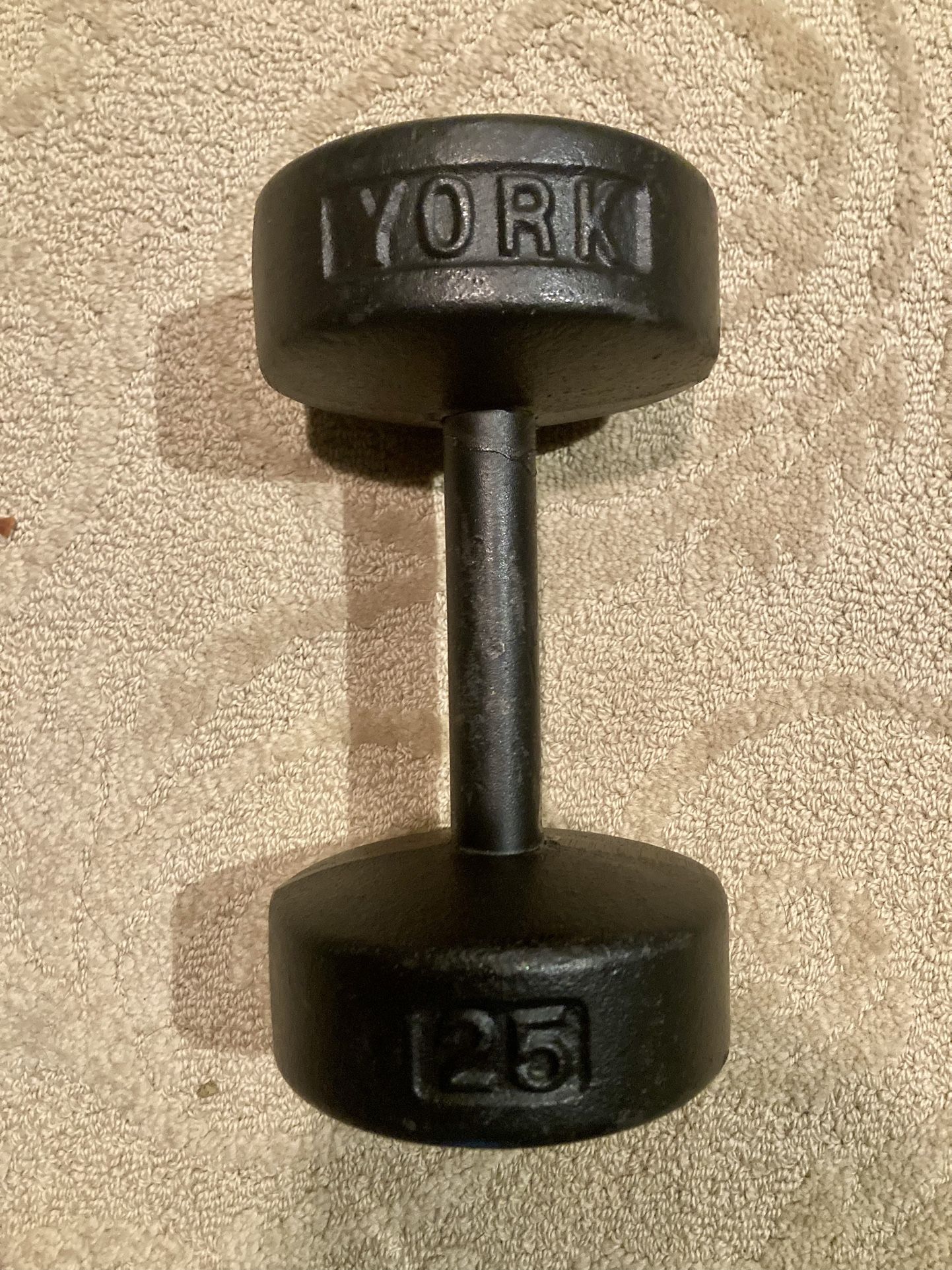 York Dumbbell 25# Round head