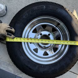 KENDON TRAILER 13” Spare Wheel with Bias Tire- Replacement Wheel and Tire