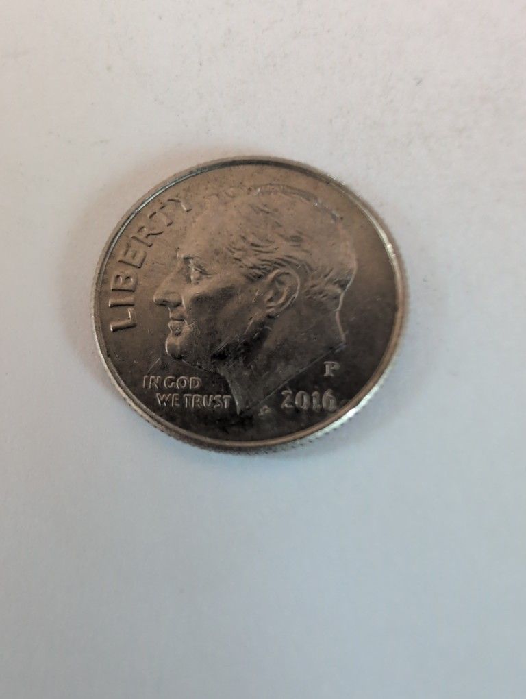 1916. P Dime. Double Die
