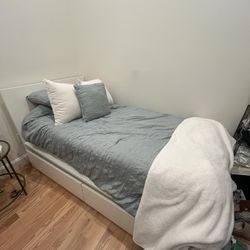 Cozy Twin Bed Mattress and Frame