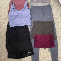 Women’s XS-S Exercise Clothes (Gymshark, Adidas)