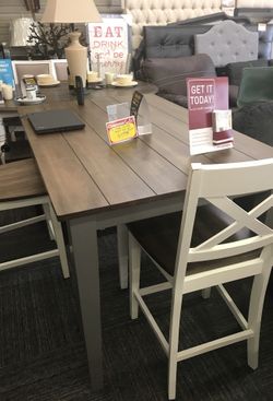 Counter height dining set 5pc with extendable table
