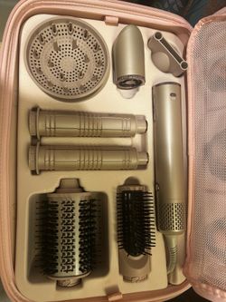 7MAGIC 7-in-1 Air Multi-Styler & Hair Dryer Brush with Auto-Wrap Curlers and Travel Case