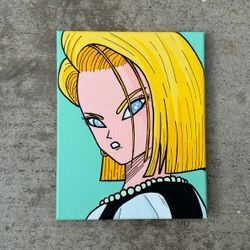 Dragon Ball Z Android 18 Canvas Painting 