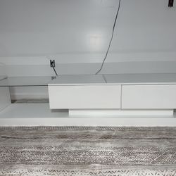 TV Stand with Two Media Storage Cabinets