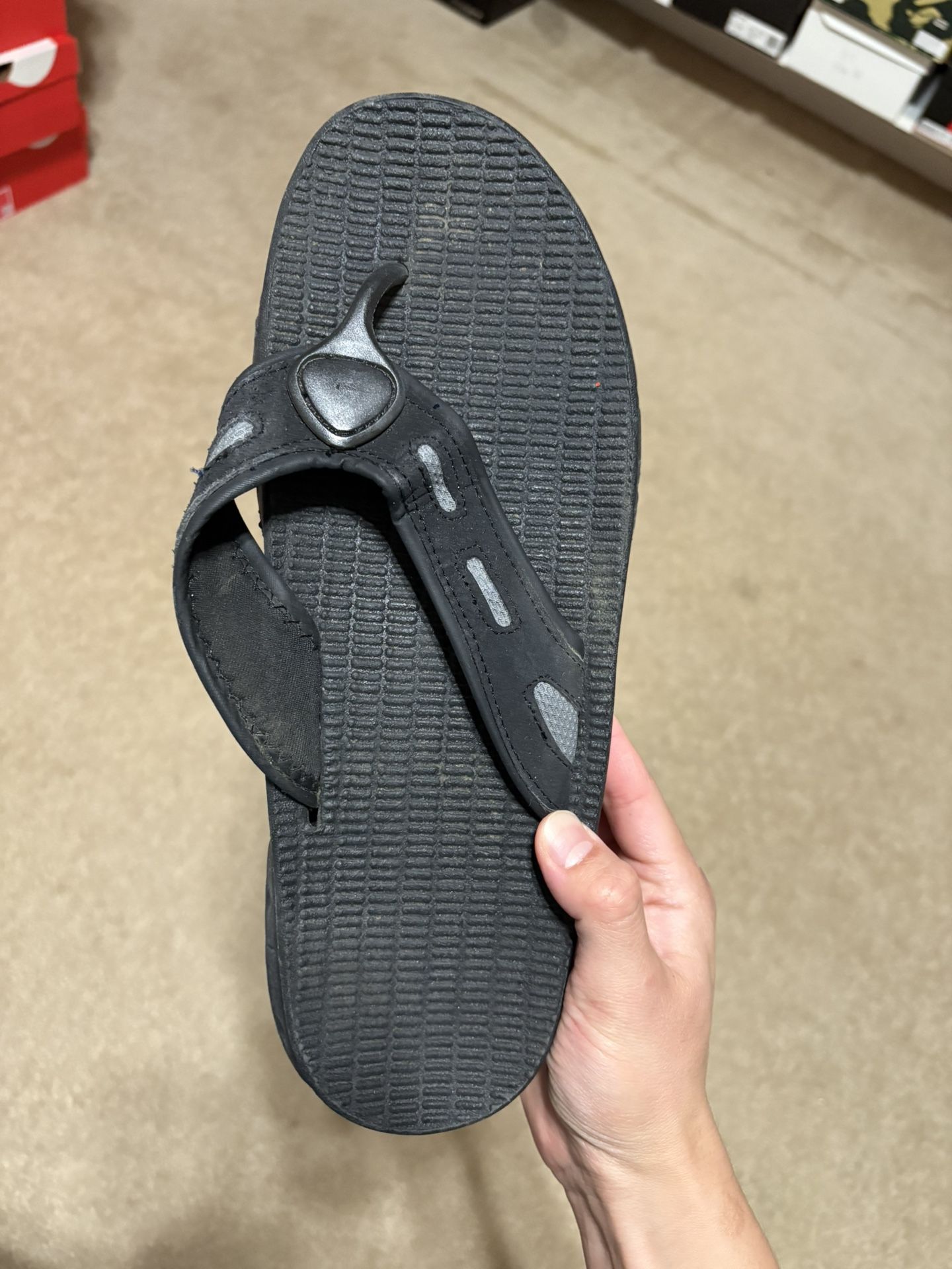 Size 12 - All Black Flip Flop Sandals