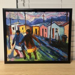 South African Acrylic On Canvas Painting By Solomon Siko