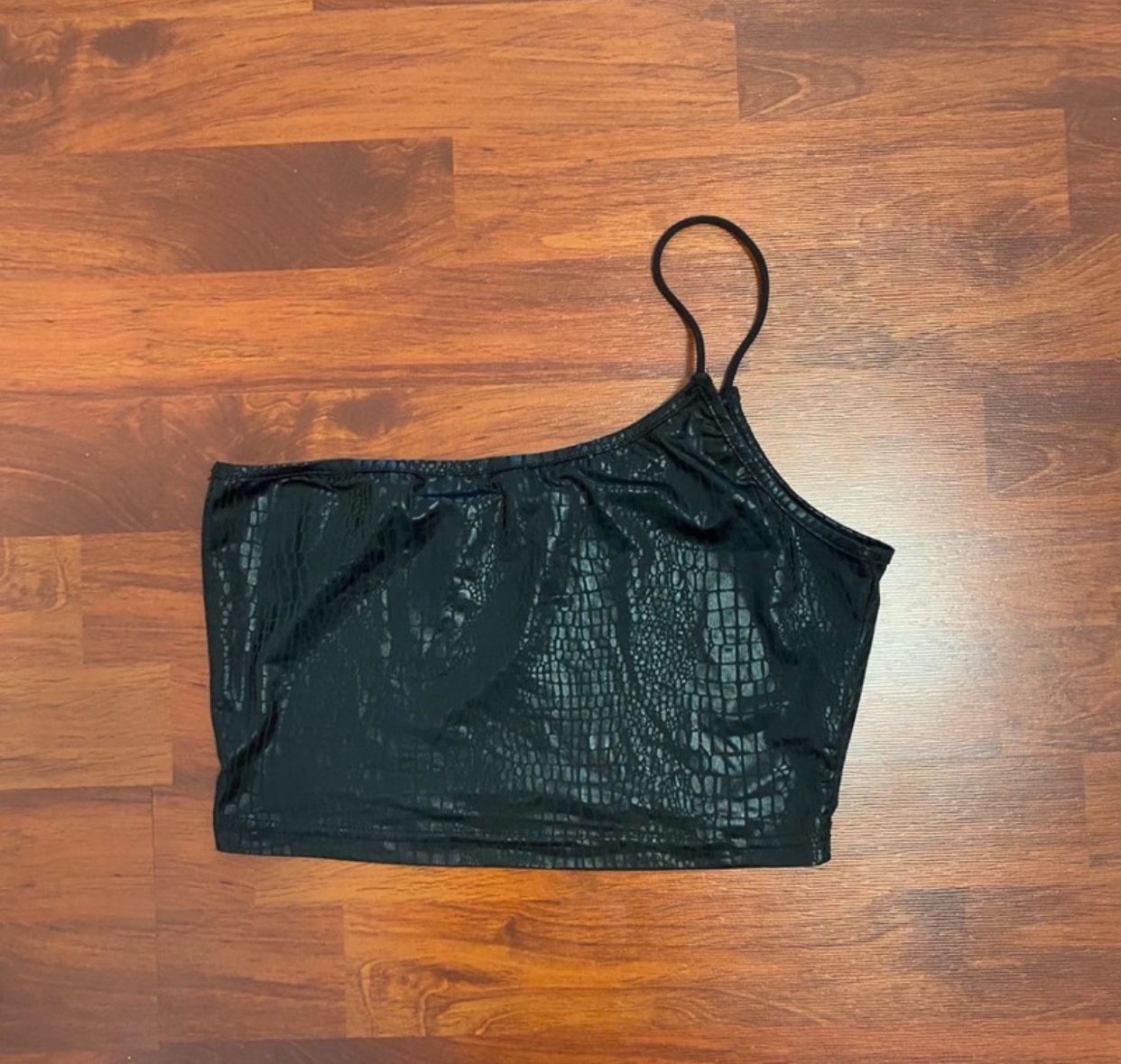Black Shein One Shoulder Top