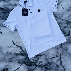 White Moncler Polo 