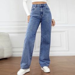 Women’s  High Waist Cargo Jean Pants 