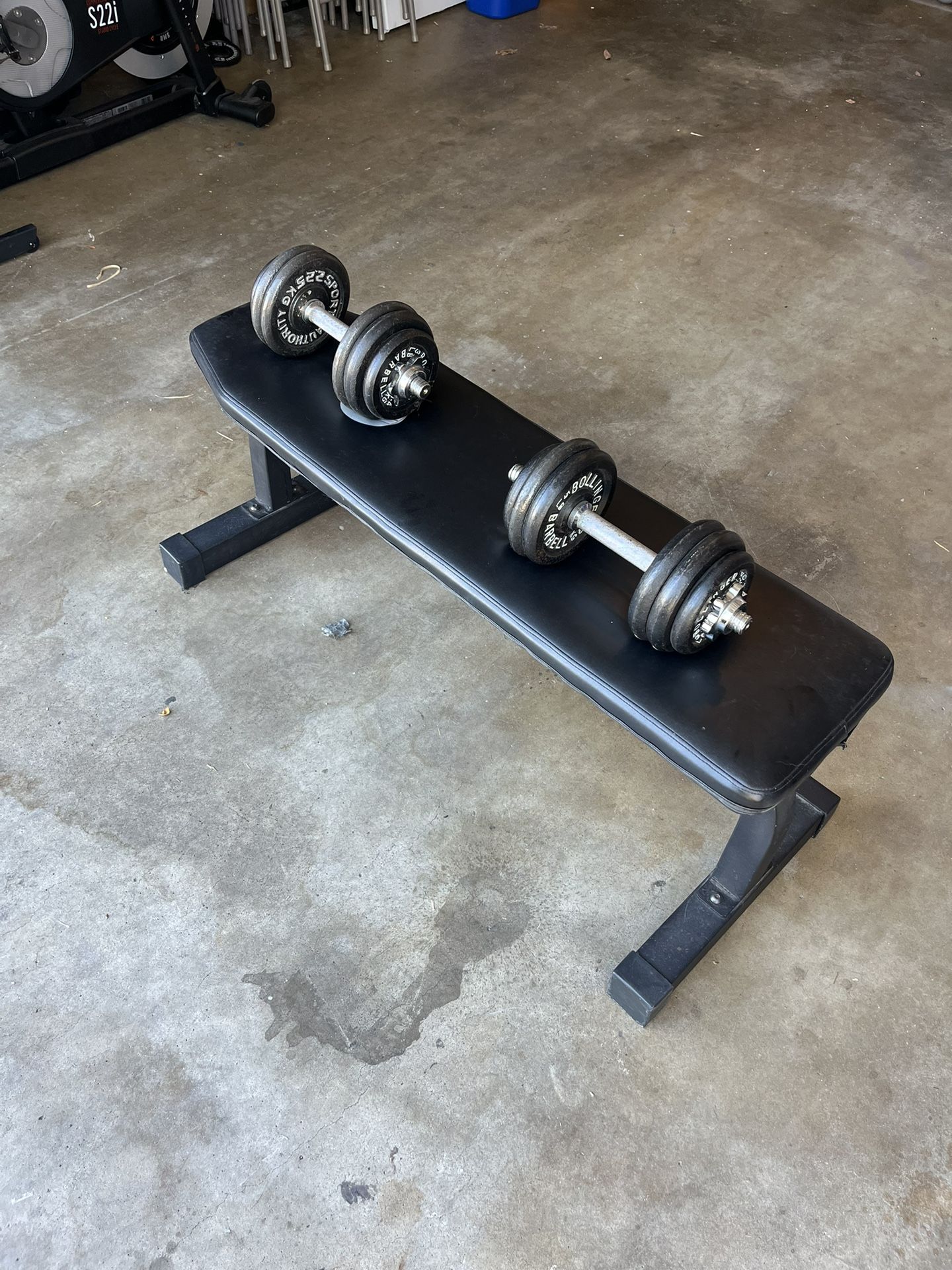 Workout Bench And Adjustable Weights