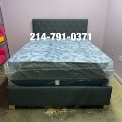 Queen Bed With Mattress 