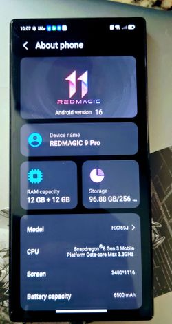 Used Nubia REDMAGIC 9 Pro  gaming smartphone