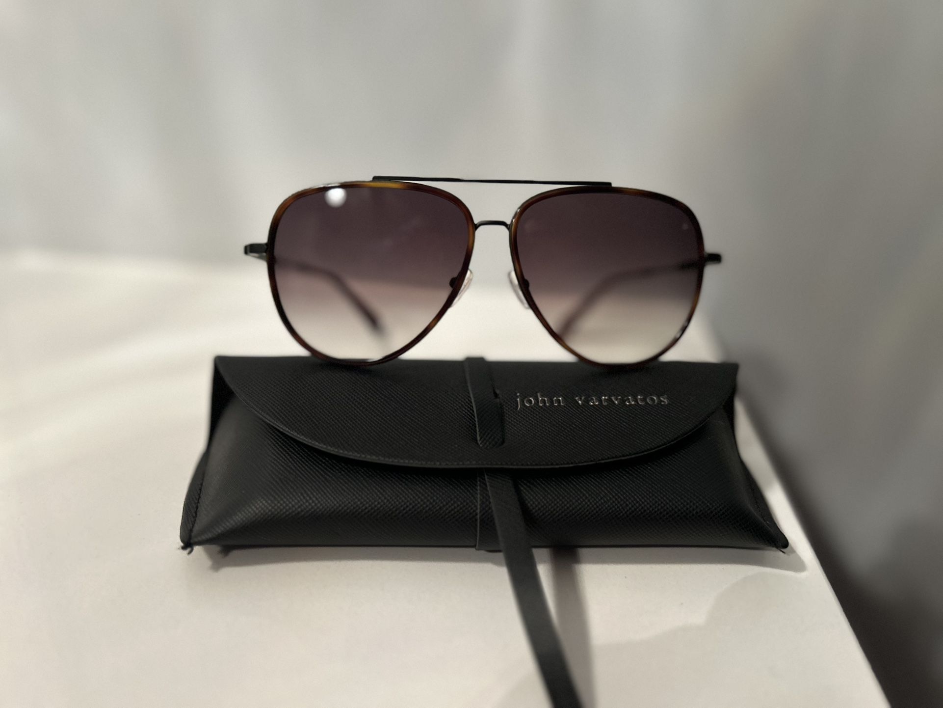 John Varvatos Brown Aviators