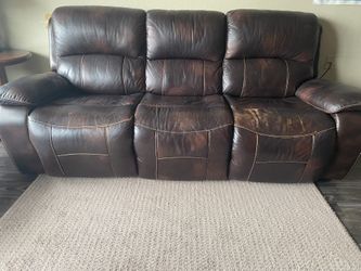 Leather Recliner Sofa