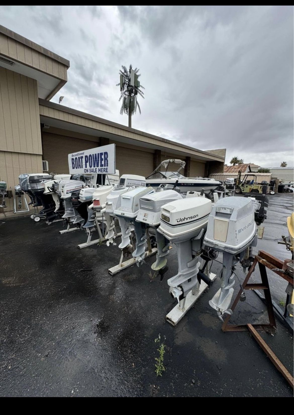 Hundreds of Outboard motors