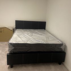 Queen Mattress Come With Bed Frame And Free Box Spring - Free Delivery 🚚 Today To Reasonable Distance 