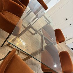 Glass Kitchen Table 6 Seater 