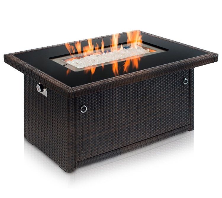 Outland Living Series 401 Brown 44-Inch Outdoor Propane Gas Fire Pit Table