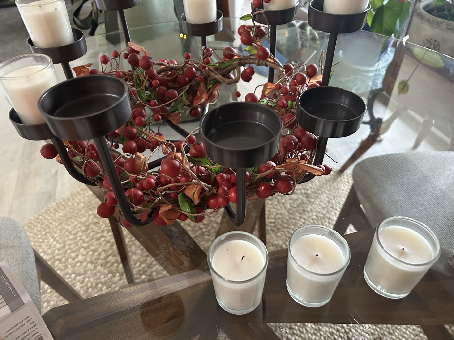 Crate And Barrel Table Candle Centerpiece