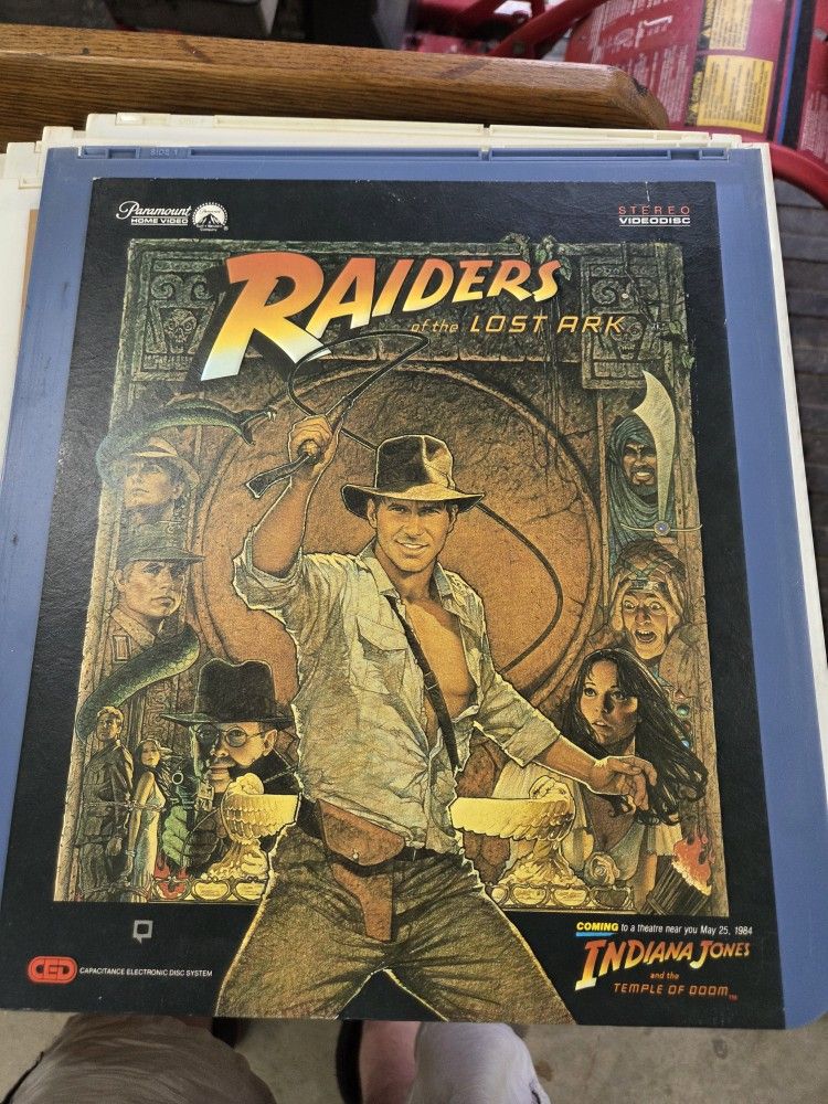 Vintage 1981 Raiders Of The Lost Ark RCA CED SelectaVision VideoDisc