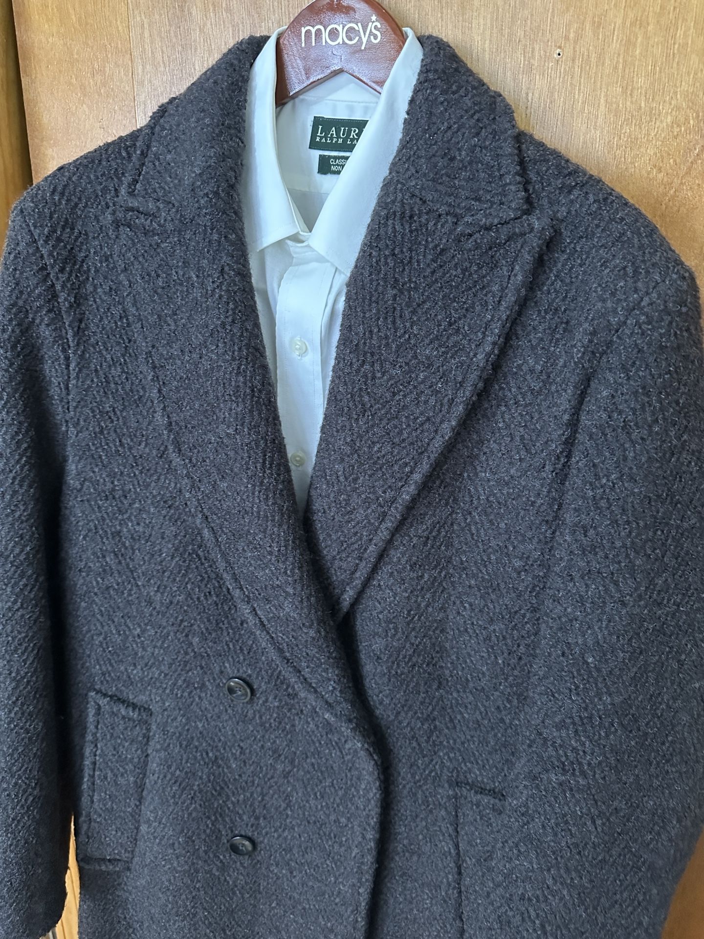 Men’s Brown Wool Coat Size M