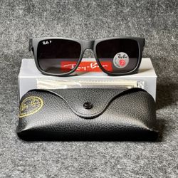 Ray-Ban Justin RB4165 54mm Unisex Classic Polarized Sunglasses 622/T3 Grey Gradient (Brand New)