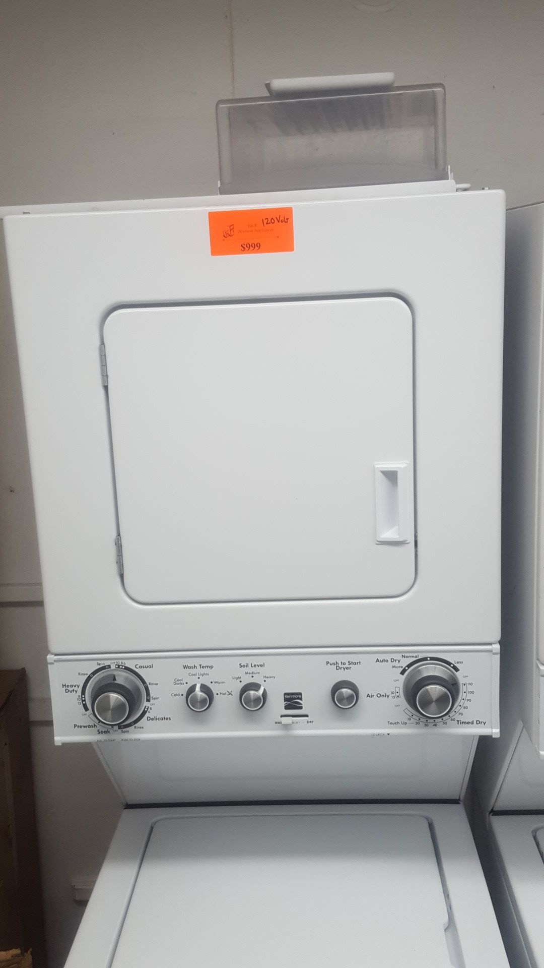 Kenmore 120 volt washer and dryer set