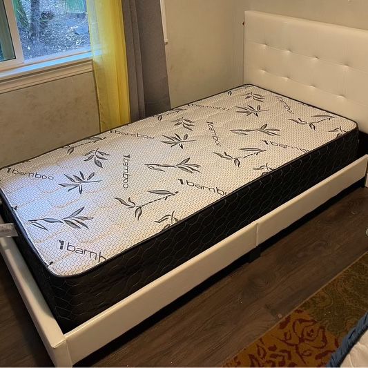 Twin Platform Bed With Orthopedic Supreme Mattress Included 