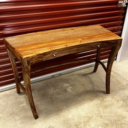 Coast to Coast 51” Solid Sheesham Wood Curved Writing Desk – Like New