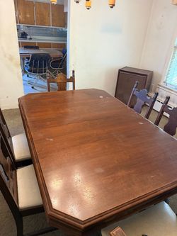 Wood Dining Table with Chairs