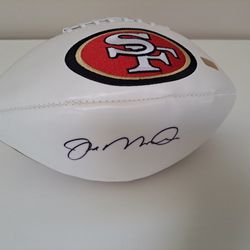 Joe montana autograph signed forty niners logo official size football