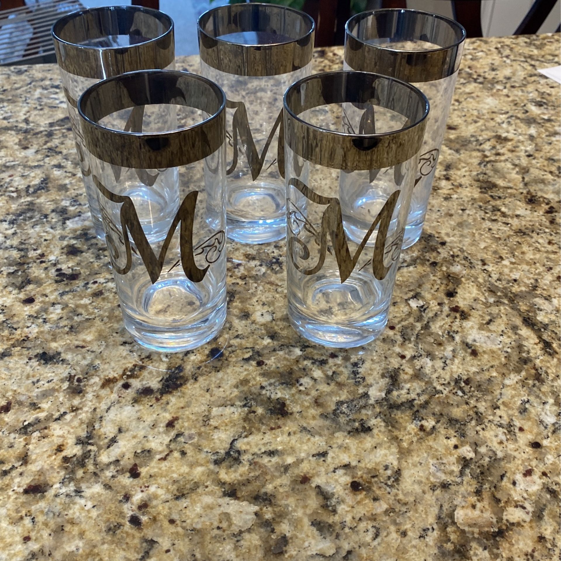 Platinum Bar Glasses M Initial