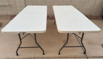 Pair of Plastic Folding Table (72" L x 30" W x 29" H )