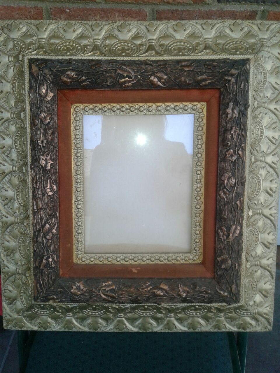 antique wooden hand carved frame from 1890s