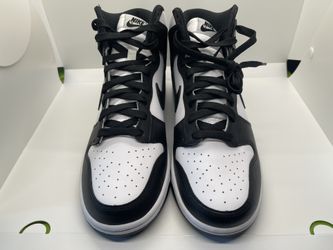 Nike Dunk High Retros Black And white Size 9