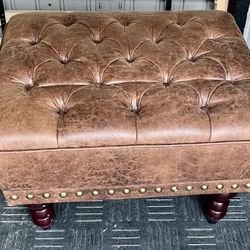 Pier Imports Coffee Brown Ottoman