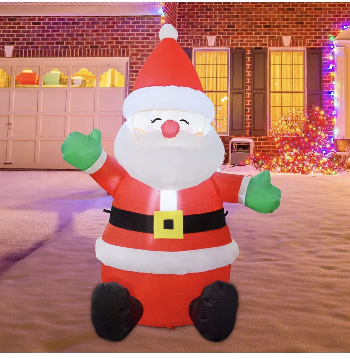 4 Foot Tall Santa Christmas Yard Inflatable