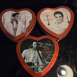 3 ELVIS VALENTINES TINS