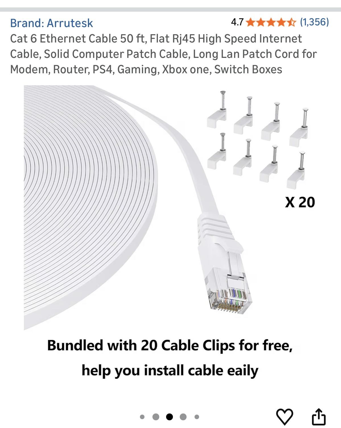 50 Foot Ethernet Cord